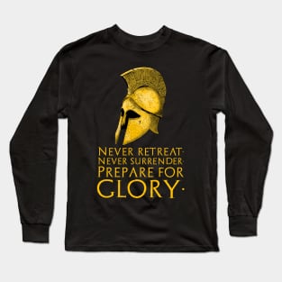 Motivational Inspiring Ancient Greek Spartan Warrior Helmet Long Sleeve T-Shirt